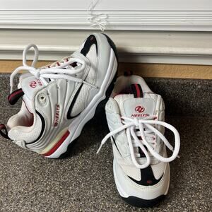 Heelys 9118 Streetwear Skateboarding White Red Black Leather/Mesh Shoes Womens 7